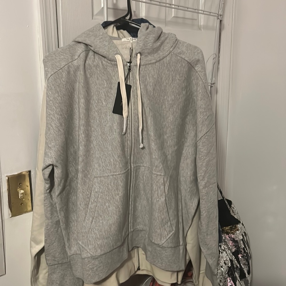 Rag & Bone's 'Icon' zip hoodie Heather Gray